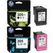 - Komplet HP 305B XL + HP 305C oryginalny 3YM62AE + 3YM60AE
