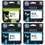 - Komplet HP 912B XL + 912 CMY 1770str. oryginalny